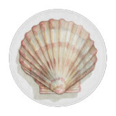 Roze en Cream Seashell Snijplank (Voorkant)