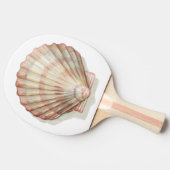 Roze en Cream Seashell Tafeltennisbatje (Zijkant)