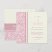 Roze en Cream Swirl Engagement Party Kaart (Voorkant / Achterkant)