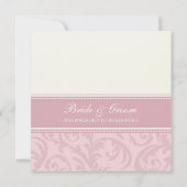 Roze en Cream Swirl Engagement Party Kaart (Achterkant)