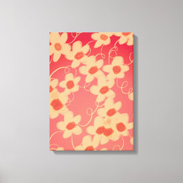 Roze en Creamy Blossom Canvas Afdruk