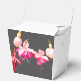 Roze en crème bloemen bedankdoosjes