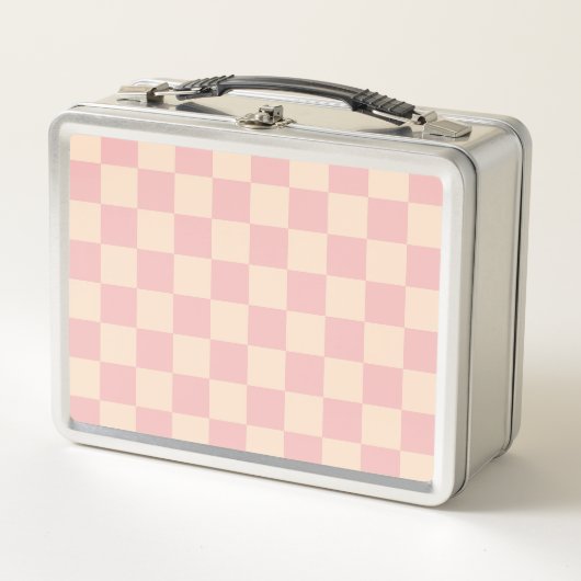 Roze en Crème Checkerboard (Voorkant)