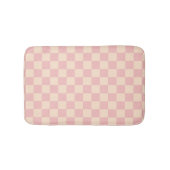 Roze en Crème Checkerboard Badmat (Voorkant)