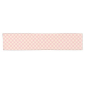 Roze en Crème Checkerboard Korte Tafelloper (Horizontaal)