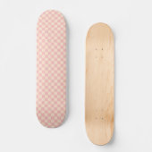 Roze en Crème Checkerboard Persoonlijk Skateboard (Voorkant)
