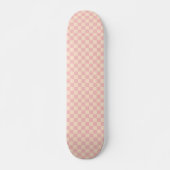 Roze en Crème Checkerboard Persoonlijk Skateboard (Voorkant)