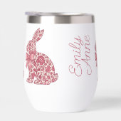 Roze en Crème Chinoiserie Paashaas (Rechts)