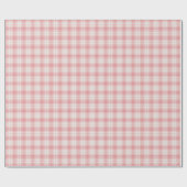 Roze en Crème Gingham Plaid Tartan Cadeaupapier (Vlak)