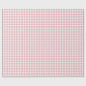 Roze en Crème Gingham Rutpatroon Cadeaupapier (Vlak)