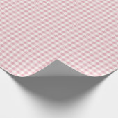 Roze en Crème Gingham Rutpatroon Cadeaupapier (Hoek)