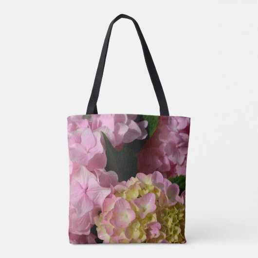 Roze en Crème Hydrangea's de Bruid Tote Bag (Achterkant)