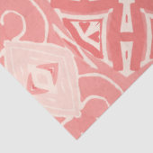 Roze en crème kleur art deco decoupage papier (Detail)