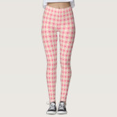 Roze en crème Leggings van vrouwen (Voorkant)