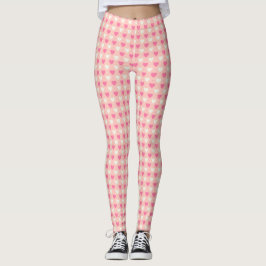 Roze en crème Leggings van vrouwen