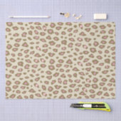 Roze en crème Luipaard Print Tissuepapier (Craft)