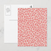 Roze en Crème Luipaardprint Geschenken Briefkaart (Voorkant / Achterkant)