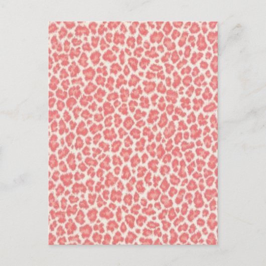 Roze en Crème Luipaardprint Geschenken Briefkaart (Voorkant)