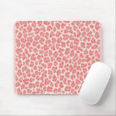 Roze en Crème Luipaardprint Geschenken Muismat (Met muis)
