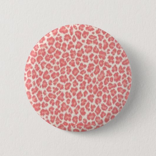 Roze en Crème Luipaardprint Geschenken Ronde Button 5,7 Cm (Voorkant)