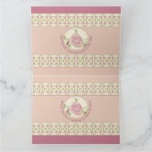 Roze en crème met droog Roos Kaart (Binnen)