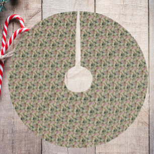 Roze en crème met variabele poinsettia kerstboom rok