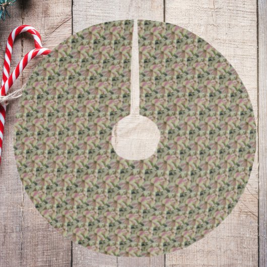 Roze en crème met variabele poinsettia kerstboom rok