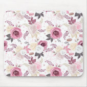 Roze en Crème Rozen Mousepad Muismat (Voorkant)