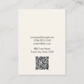 Roze en crème sieraden oorbel display visitekaartje (Achterkant)