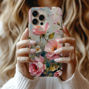 Roze en Crème Tuin Rozen Art iPhone 16 Pro Max Hoesje