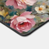   Roze en Crème Tuin Rozen Bloemen Bureaumat (Hoek)