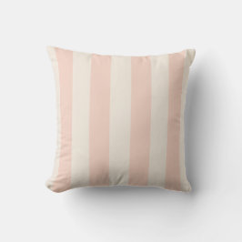 Roze en Crème Vette Streep Kussen