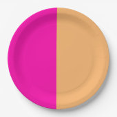 Roze en crèmekleurig Sinaasappel Papieren Bordje (Voorkant)