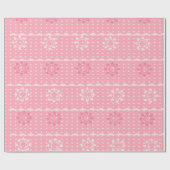 Roze en crèmepatroonpapier cadeaupapier (Vlak)