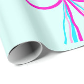 Roze en cyaan strikken inpakpapier (Rol Hoek)