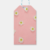  roze en Daisy design Cadeaulabel (Voorkant)