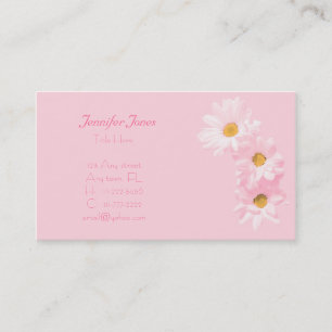 Roze en Daisy Floral Visitekaartje