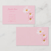 Roze en Daisy Floral Visitekaartje (Voorkant / Achterkant)
