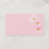 Roze en Daisy Floral Visitekaartje (Achterkant)