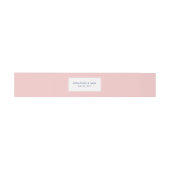 Roze en Denim Blue, legant Wedding Uitnodigingen Wikkel (Vlak)