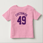 Roze en donkere Paarse Toddler | Sport Jersey Desi Kinder Shirts<br><div class="desc">Roze & donker Paarse peuter | Sport Jersey Design · Peuter Meisjes Jersey T-shirt</div>