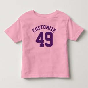 Roze en donkere Paarse Toddler   Sport Jersey Desi Kinder Shirts