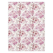 roze en donkerrode bloemen tafelkleed (Voorkant)