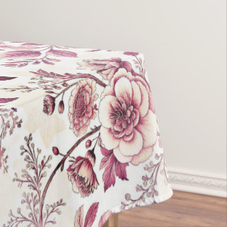 roze en donkerrode bloemen tafelkleed