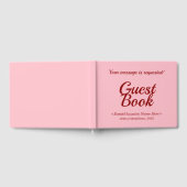 Roze en Donkerrood Generic Event Gastboek Gastenboek (Volledig)