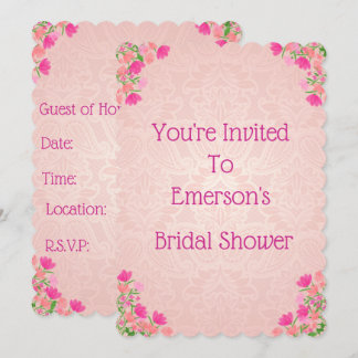 Roze en doorschijnend Vrijgezellenfeest Kaart