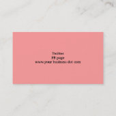 Roze en doorschijnende randapparatuur visitekaartje (Achterkant)