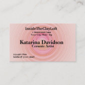 Roze en doorschijnende randapparatuur visitekaartje (Voorkant)