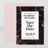 Roze en dubbelzinnig thema save the date (Voorkant / Achterkant)