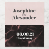 Roze en dubbelzinnig thema wijn etiket (Enkel label)